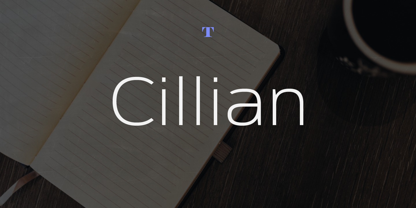 Beispiel einer Cillian Semi Expanded-Schriftart